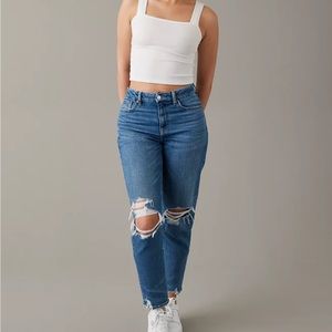 AE Next Level Patched Highest Rise Mom Jean